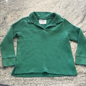 Old Navy Kids Green Waffle Knit Long Sleeve l 5T